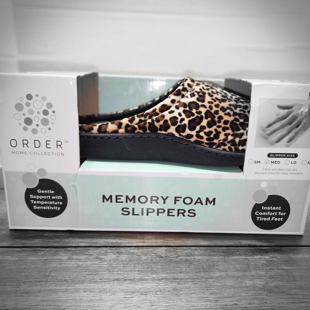 Order Memory Foam Slippers NIB Med ( Wom. 8-9 Men 7-8)